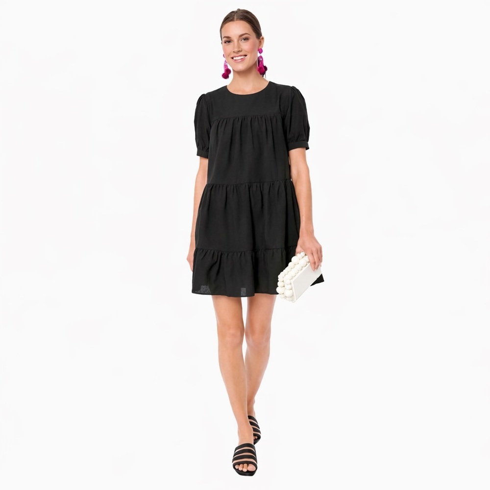 Pomander Place S Black Quinn Tiered 0833 Relaxed Fit Mini Dress tuckernuck small
